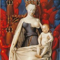 "La Vierge et l'Enfant entourés d'anges" de Jean Fouquet